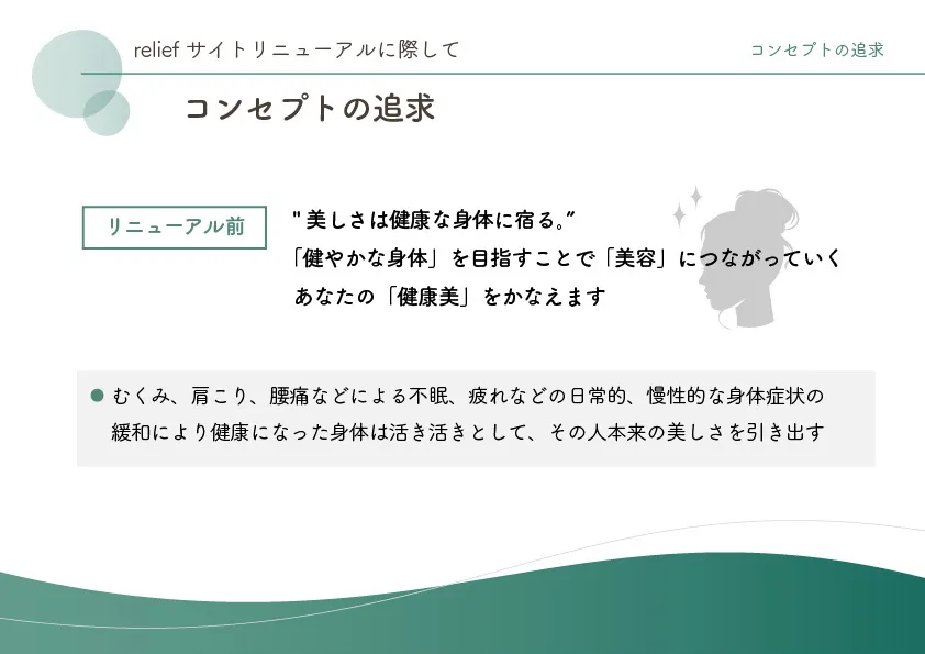 relief様コンセプト設計の企画書