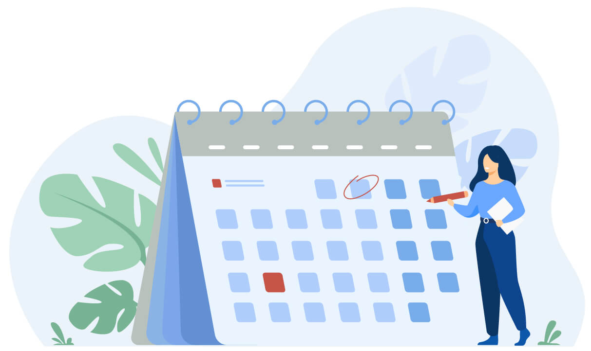 スケジュール管理のイラスト